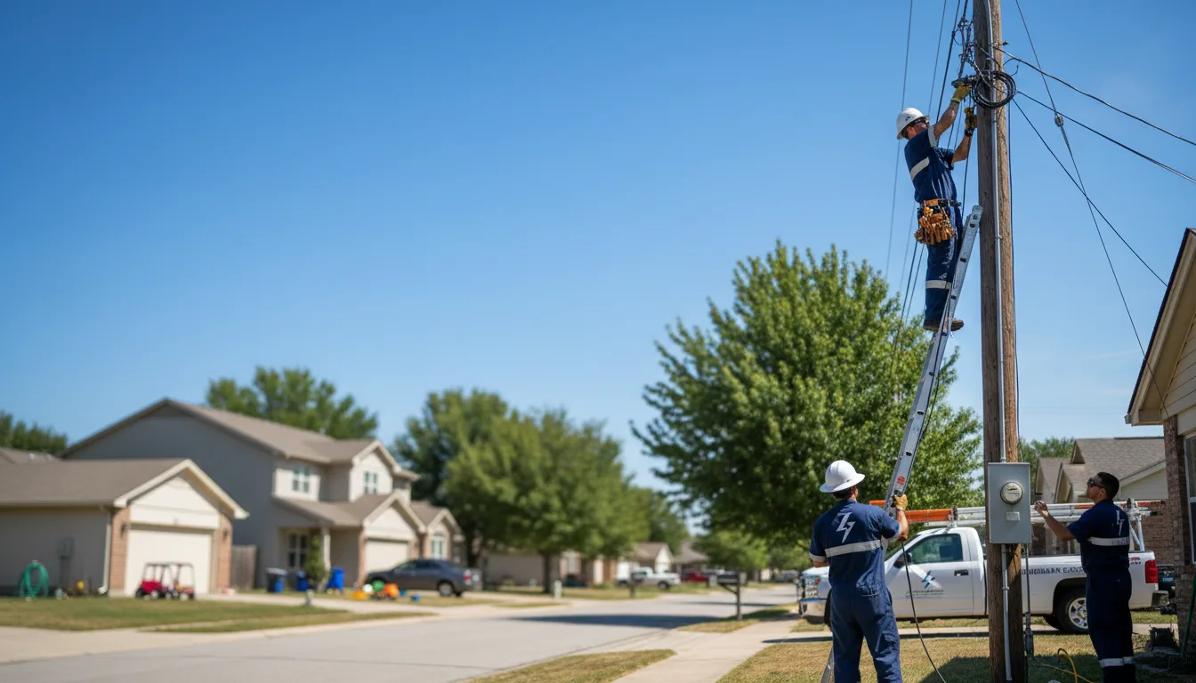 Residential electrician providing installation services in Huffman, TX